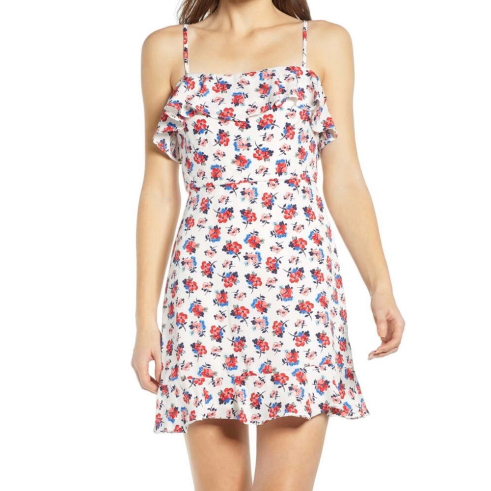 Row A Ruffle Floral Dress